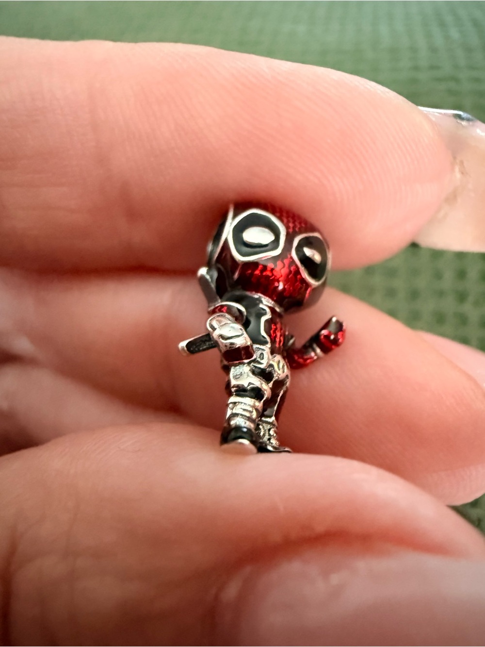 Pandora Red Metallic Deadpool Enamel charm - Picture 9 of 9